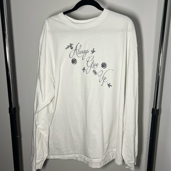 Always Give Up Funny Long Sleeve Tshirt - Picture 1 of 3